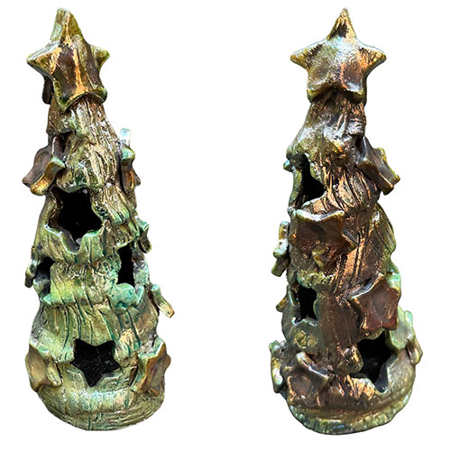 Celena Schoen 8" Raku Christmas Tree DP3388 SOLD
